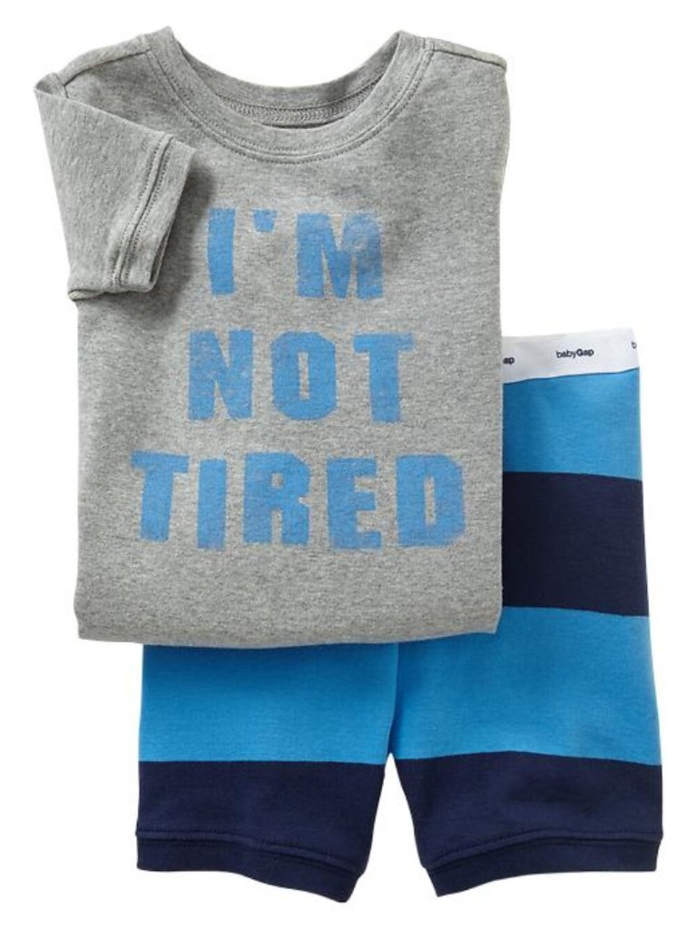 5T I'm Not Tired striped short pajamas Baby Gap new NWT GAP 2pc pjs